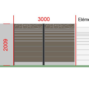 Elément de clôture L3000  x  H2009