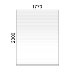 Tablier de volet roulant A39 L1770 x H2300 mm