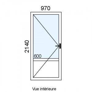 Porte d'entrée PVC 1...