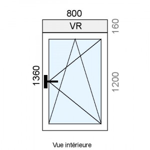 Fenêtre Alu OB 1 vantail...