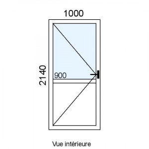 Porte d'entrée PVC 1...