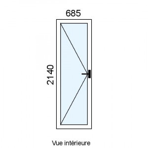 Porte-fenêtre Alu 1 vantail...