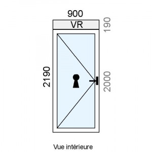 Porte-fenêtre Alu 1 vantail...