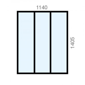 Verrière aluminium L1140 x...