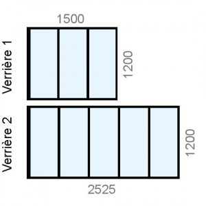 Verrière aluminium en angle...