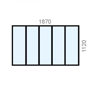 Verrière aluminium L1870 x...