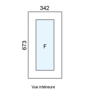 Châssis Fixe PVC L342 x H673