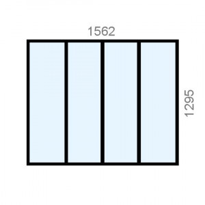 Verrière aluminium L1562 x...