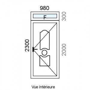 Porte d'entrée PVC 1...