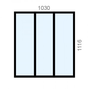 Verrière aluminium L1030 x...