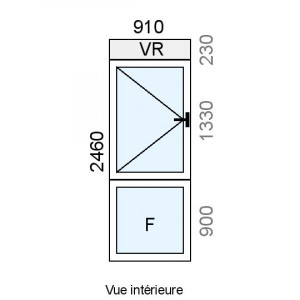 Fenêtre PVC 1 vantail  +...