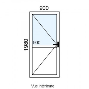 Porte d'entrée PVC 1...