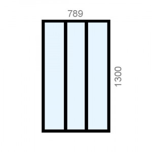 Verrière aluminium L789 x...