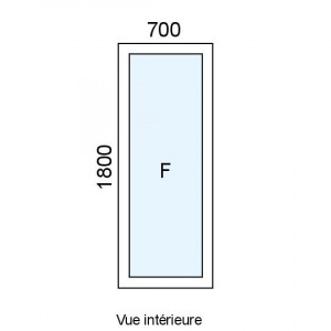 Châssis Alu Fixe L700 x H1800