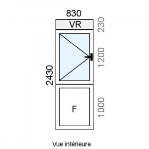 Fenêtre PVC 1 vantail  +...