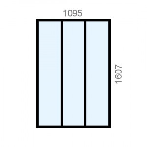 Verrière aluminium L1095 x...