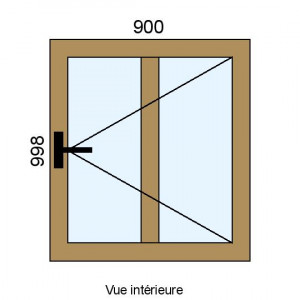 Fenêtre PVC plaxé 1 vantail...