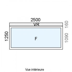 Châssis Fixe PVC L2500 x H1250