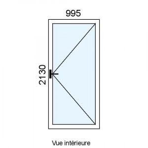 Porte-fenêtre PVC 1 vantail...