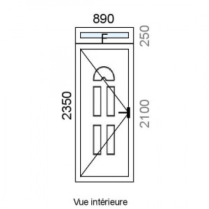 Porte d'entrée PVC 1...