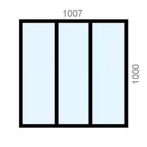 Verrière aluminium L1007 x...