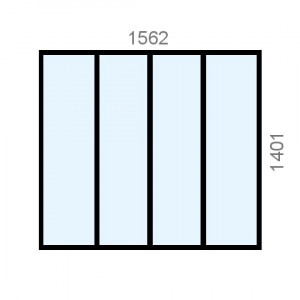 Verrière aluminium L1562 x...