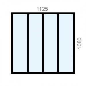 Verrière aluminium L1125 x...
