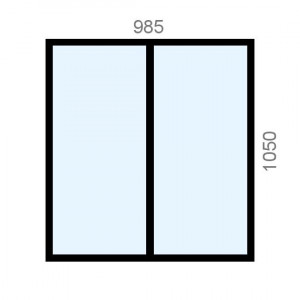 Verrière aluminium L985 x...