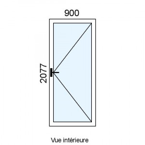 Porte-fenêtre Alu 1 vantail...