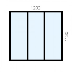 Verrière aluminium L1202 x...