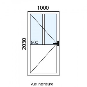 Porte d'entrée PVC 1...