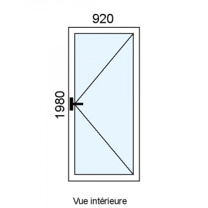 Porte-fenêtre Alu 1 vantail...