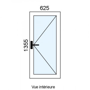 Fenêtre PVC 1 vantail L625...