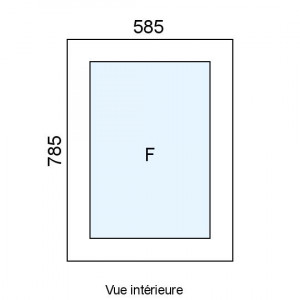 Châssis Fixe PVC L585 x H785