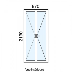 Fenêtre PVC 2 vantaux L970...