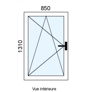 Fenêtre PVC OB 1 vantail...