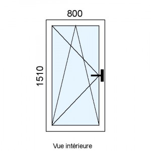 Fenêtre PVC OB 1 vantail...