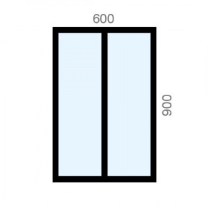 Verrière aluminium L600 x H900