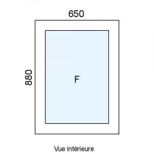 Châssis Fixe PVC L650 x H880