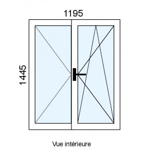 Fenêtre PVC OB 2 vantaux...