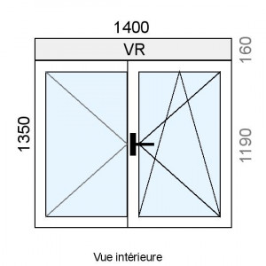 Fenêtre PVC plaxé OB 2...