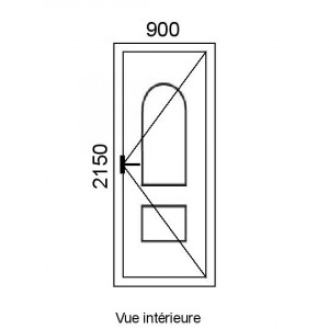 Porte d'entrée PVC 1...