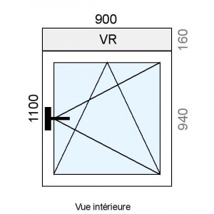 Fenêtre PVC OB 1 vantail...