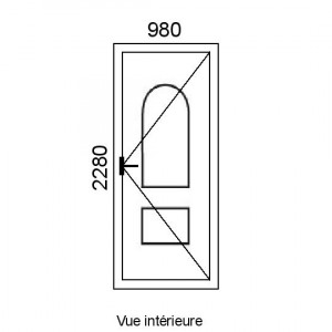 Porte d'entrée PVC 1...