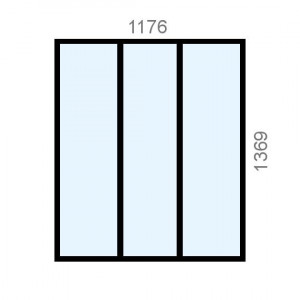 Verrière aluminium L1176 x...