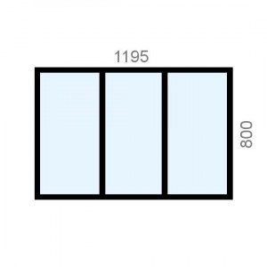 Verrière aluminium L1195 x...