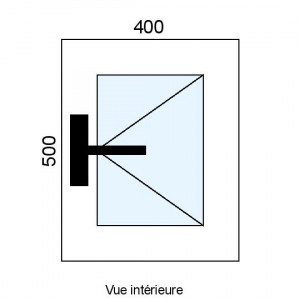 Fenêtre Alu 1 vantail L400...