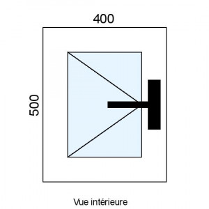 Fenêtre Alu 1 vantail L400...