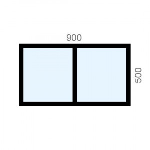 Verrière aluminium L900 x H500