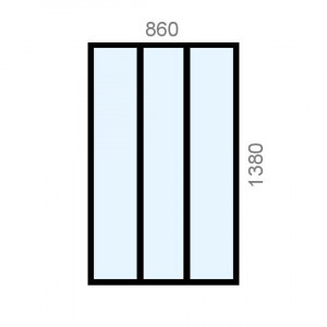 Verrière aluminium L860 x...